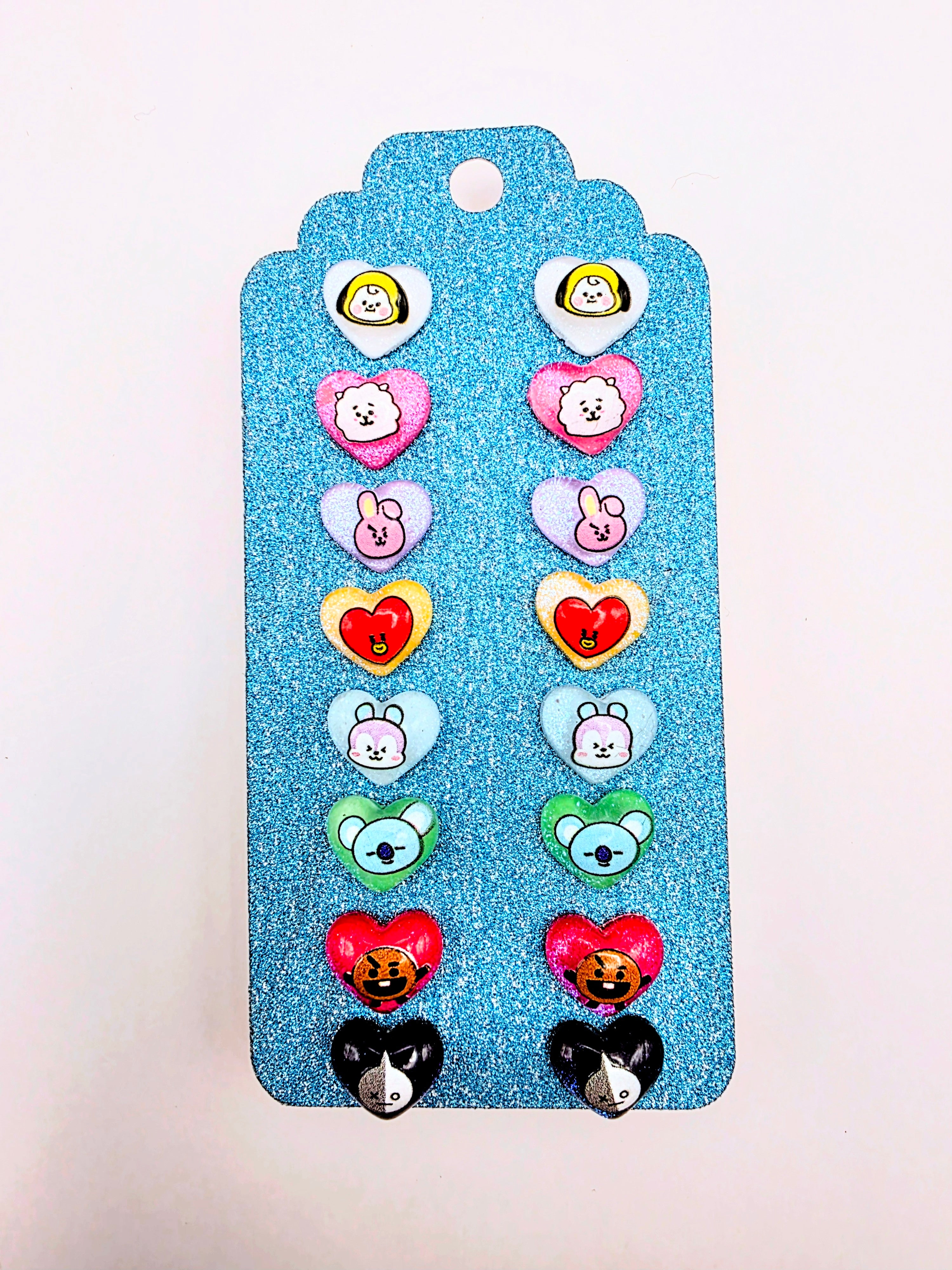 BT21 Inspired Heart Earrings